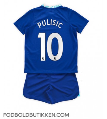 Chelsea Christian Pulisic #10 Hjemmebanetrøje Børn 2022-23 Kortærmet (+ Korte bukser)